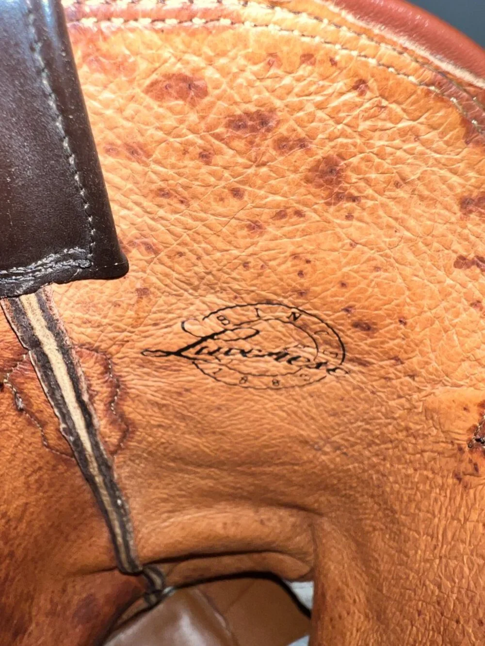 [SOLD] Lucchese Exotic Ostrich Leg Cowboy Boots in Men's Size 9D - Picture 9 of 9